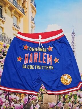 Harlem Globetrotters Triple Double Basketball Shorts‎ Large New